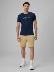 4F Spodenki casual męskie - beżowe XXL. Brązowe szorty męskie 4f, na lato, l, bez wzorów, z bawełny, casualowe. W wyprzedaży za 99.99 zł.