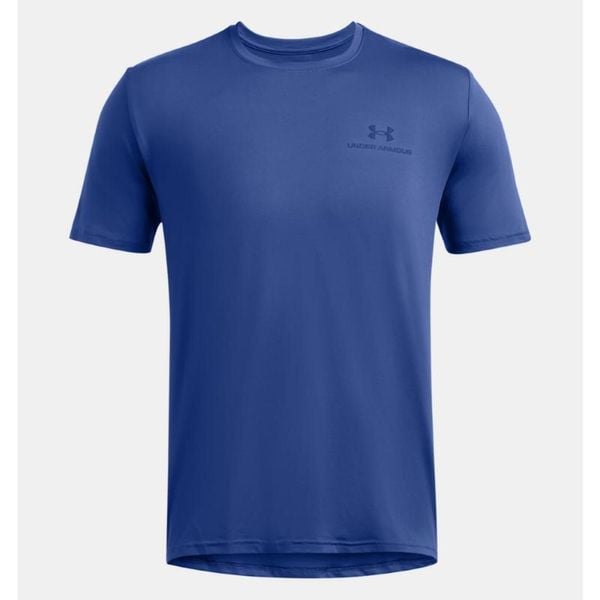 Koszulka fitness męska Under Armour t-shirt sportowy z krótkim rękawem. Niebieskie koszulki sportowe męskie Under Armour, m, bez wzorów, sportowe, bez kołnierzyka. Za 184.80 zł.