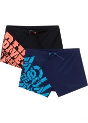 Spodenki kąpielowe (2 pary). Niebieskie szorty dla chłopców bonprix, na lato, bez wzorów. Za 82.99 zł.