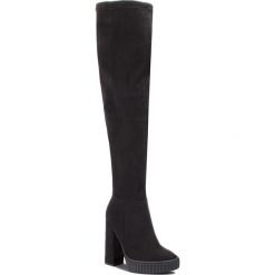 Muszkieterki GUESS - FLDLR3 ESU11 BLACK. Czarne kozaki damskie Guess, z materiału. Za 739.00 zł.