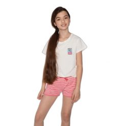 Szorty dla dziewcząt Protest Dina. Czerwone spodenki dla dziewczynek Protest, na lato, bez wzorów, z materiału. W wyprzedaży za 63.99 zł.