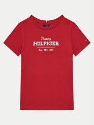 Tommy Hilfiger T-Shirt KB0KB09356 S Czerwony Regular Fit. Czerwone t-shirty dla chłopców Tommy Hilfiger, bez wzorów, z bawełny, bez ramiączek. Za 79.99 zł.