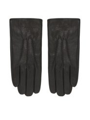 Calvin Klein Rękawiczki Męskie Classic LV04D8034G Czarny. Czarne rękawiczki męskie Calvin Klein, bez wzorów, ze skóry. Za 349.99 zł.