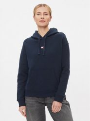 Tommy Jeans Bluza Badge DW0DW17326 Granatowy Boxy Fit. Niebieskie bluzy damskie Tommy Jeans, xl, bez wzorów, z bawełny, bez kaptura. Za 319.99 zł.