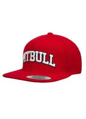Czapka męska Pitbull Snapback PITBULL. Czerwone czapki i kapelusze męskie PITBULL, bez wzorów, z materiału, sportowe. Za 129.00 zł.