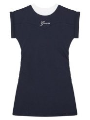 Guess Sukienka codzienna J6GK03 J1314 Granatowy Regular Fit. Niebieskie sukienki dla dziewczynek Guess, z aplikacjami, z bawełny, bez ramiączek. Za 154.99 zł.