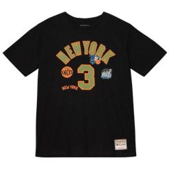 Koszulka New York Knicks NBA Script N&N Knicks John Starks. Czarne koszulki sportowe męskie Mitchell & Ness, bez wzorów, bez kołnierzyka, bez ramiączek, do koszykówki. Za 318.00 zł.