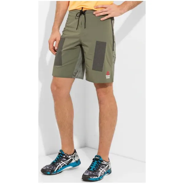 Reebok Szorty Rcf Sn Strength X Kevlar , khaki, rozmiar 32. Brązowe krótkie spodenki sportowe męskie Reebok, l, bez wzorów, z materiału, na fitness i siłownię. W wyprzedaży za 279.99 zł.