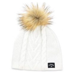 CALLAWAY Czapka golfowa Callaway Pom Pom Beanie (damska, kremowa). Białe czapki i kapelusze damskie CALLAWAY, bez wzorów. Za 90.30 zł.