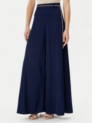 Rinascimento Spodnie materiałowe CFC012258200 Granatowy Regular Fit. Niebieskie spodnie materiałowe damskie Rinascimento, xs, bez wzorów, z materiału. Za 299.99 zł.