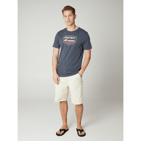 Koszulka męska Protest PRTCAARLO t-shirt. Niebieskie t-shirty męskie Protest, m, bez wzorów, bez kołnierzyka. W wyprzedaży za 43.99 zł.