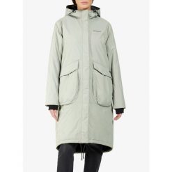 Płaszcz damski Didriksons Fara Parka. Zielone płaszcze damskie Didriksons, bez wzorów, sportowe, bez kaptura. Za 734.99 zł.