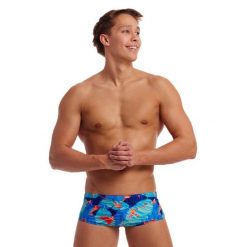 Kąpielówki męskie spodenki na basen plażę Funky Trunks Lotsa Leaves. Niebieskie kąpielówki męskie FUNKITA, l, bez wzorów, do pływania. Za 159.00 zł.