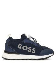 BOSS Sneakersy J52583 S Granatowy. Niebieskie buty sportowe chłopięce Boss, bez wzorów, z materiału, bez zapięcia. Za 539.99 zł.