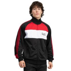 Kurtka z dresu Lonsdale Bracklesham. Czarne kurtki męskie Lonsdale, s, z aplikacjami, z dresówki. Za 252.68 zł.