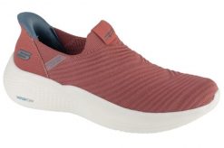 Buty sportowe Sneakersy damskie, Slip-Ins: Bobs Infinity - Daily. Czerwone obuwie sportowe damskie Skechers, bez wzorów, z materiału, trekkingowe. Za 299.99 zł.