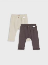 Spodnie dresowe 2 pack - szary. Szare spodenki niemowlęce Sinsay, bez wzorów, z dresówki. Za 19.99 zł.