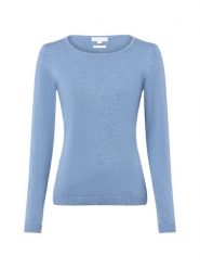 Brookshire Sweter z dzianiny DAmen Kobiety drobna dzianina niebieski marmurkowy, XXXL. Niebieskie swetry damskie brookshire, na jesień, bez wzorów, z bawełny, bez kołnierzyka, bez ramiączek, bez kaptura. Za 199.95 zł.
