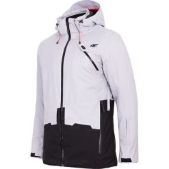 Kurtka narciarska męska KUMN255 - szary. Szare kurtki męskie 4f, m, bez wzorów, z meshu, z kapturem, narciarskie. W wyprzedaży za 349.99 zł.