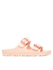 Klapki damskie Birkenstock Arizona SB EVA Light Rose. Czerwone klapki damskie Birkenstock, bez wzorów, z materiału, klasyczne, bez obcasa. Za 219.99 zł.
