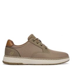 Półbuty Skechers. Brązowe półbuty na co dzień męskie Skechers, bez zapięcia. Za 289.99 zł.