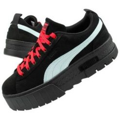 Buty Puma Mayze Dua Lipa W 387294 05 czarne. Czarne obuwie sportowe damskie bez wzorów, ze skóry. Za 304.14 zł.
