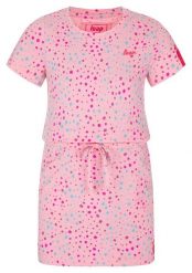 Sukienka dziecięca Pętla Besna Różowa. Czerwone sukienki dla dziewczynek Scarpa, bez wzorów, z bawełny, eleganckie, bez ramiączek, krótkie. Za 131.99 zł.