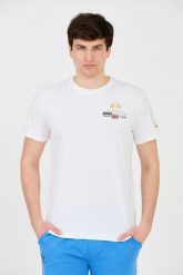 LA MARTINA Biały męski t-shirt Jersey, Rozmiar XXL. Białe t-shirty męskie La Martina, l, bez wzorów, z jersey, bez kołnierzyka. W wyprzedaży za 218.99 zł.