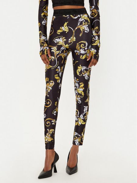 Versace Jeans Couture Legginsy 78HAC101 Czarny Slim Fit. Czarne jeansy damskie Versace Jeans Couture, bez wzorów, z jeansu. Za 319.99 zł.