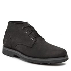 Trzewiki Timberland. Czarne botki męskie Timberland, bez wzorów, bez zapięcia. Za 639.99 zł.