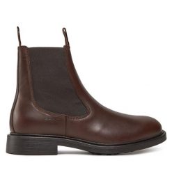 Sztyblety Gant. Brązowe botki męskie GANT, bez wzorów, bez zapięcia. Za 463.99 zł.