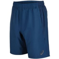 Spodenki sportowe treningowe krótkie ASICS WOVEN SHORT 9IN 141083-0834. Niebieskie krótkie spodenki sportowe męskie Asics, bez wzorów. Za 79.00 zł.