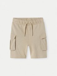 NAME IT Szorty sportowe Mollie 13240449 Beżowy Regular Fit. Brązowe szorty dla chłopców Name it, bez wzorów, z syntetyku, sportowe. Za 79.99 zł.