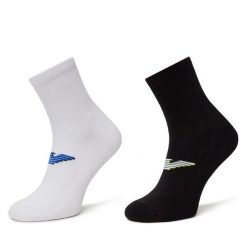 Skarpety krótkie Emporio Armani. Czarne skarpety męskie Emporio Armani, bez wzorów. Za 79.99 zł.