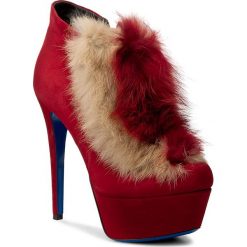 Botki LORIBLU - 8I JT4147 JC Camoscio Cardinal/Lapin Beige/Card. Czerwone botki damskie Loriblu, ze skóry, bez obcasa. W wyprzedaży za 1,119.00 zł.