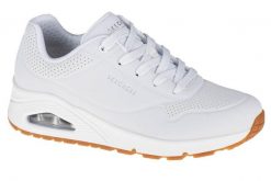 Buty sportowe Sneakersy damskie, Skechers Uno-Stand on Air. Białe obuwie sportowe damskie Skechers, bez wzorów, z materiału, trekkingowe. Za 368.00 zł.