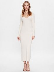 Edited Sukienka dzianinowa Sunna EDT6713001000002 Écru Slim Fit. Sukienki damskie Edited, bez wzorów, z dzianiny, bez kołnierzyka, bez ramiączek. Za 379.99 zł.