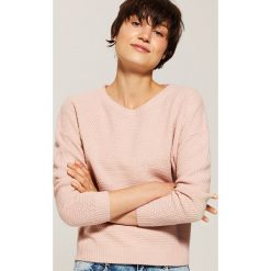 Sweter o ryżowym splocie - Różowy. Swetry damskie marki House. Za 39.99 zł.