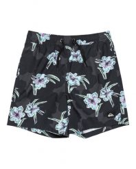 Spodenki boardshort EVERYDAY STRAIGHT VOLLEY 14" Czarny Chłopcy. Czarne kąpielówki dla chłopców Quiksilver, bez wzorów, z materiału. Za 133.20 zł.