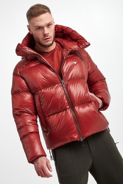 Kurtka męska puchowa EMPORIO ARMANI. Kurtki męskie Emporio Armani, m, bez wzorów, z puchu, bez kaptura. W wyprzedaży za 1,643.85 zł.
