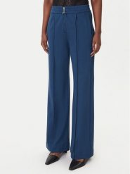 Patrizia Pepe Spodnie materiałowe 8P0813/A715 Niebieski Wide Leg. Niebieskie spodnie materiałowe damskie Patrizia Pepe, bez wzorów, z materiału. Za 1,159.00 zł.