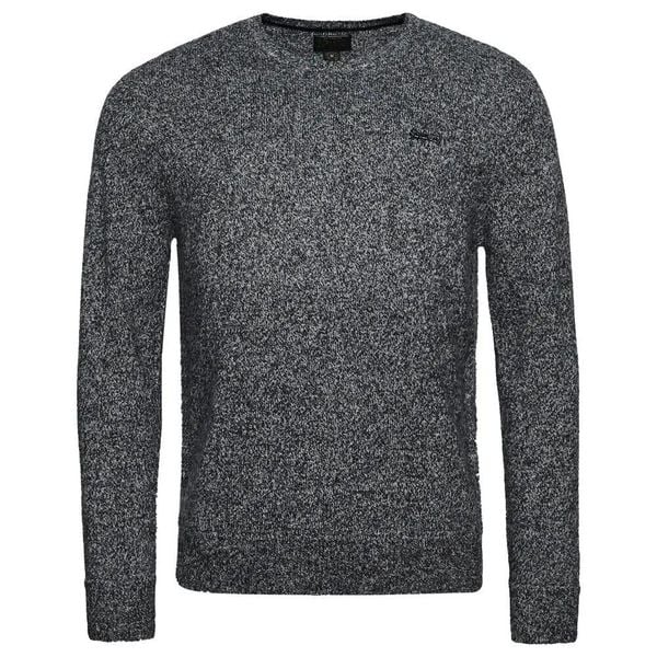 Sweter z okrągłym dekoltem Superdry Essential. Szare swetry przez głowę męskie Superdry., xl, bez wzorów, z bawełny, bez kołnierzyka. Za 280.90 zł.
