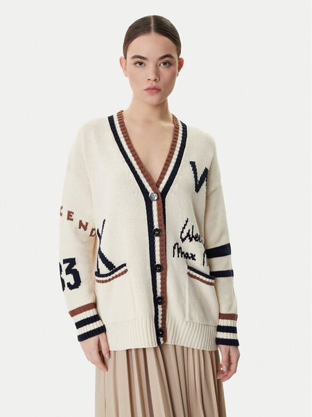 Weekend Max Mara Kardigan Blasone 2615341061 Beżowy Relaxed Fit. Brązowe kardigany damskie Weekend Max Mara, m, bez wzorów, z bawełny. Za 1,389.00 zł.