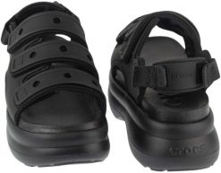 Crocs Soho Frosted Sport Sandal W Czarne 37/38 (212032-001). Czarne sandały damskie Crocs, bez wzorów, bez obcasa, bez zapięcia. Za 236.75 zł.