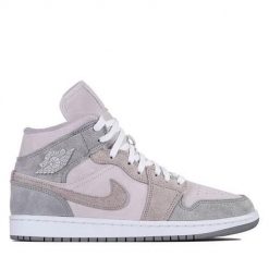 Buty do chodzenia damskie Nike Air Jordan 1 Retro Mid. Brązowe obuwie sportowe damskie Nike, bez wzorów, z materiału, na fitness i siłownię, Nike Air Jordan. Za 769.00 zł.