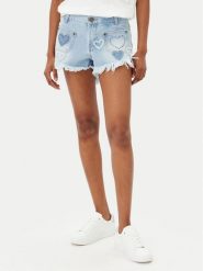 One Teaspoon Szorty jeansowe Retro Dukes 26849 Niebieski Relaxed Fit. Niebieskie szorty damskie One Teaspoon, bez wzorów, z bawełny, retro. Za 439.99 zł.
