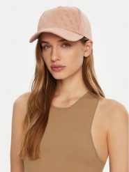 Guess Czapka z daszkiem AW5184 POL03 Różowy. Czerwone rękawiczki damskie Guess, z aplikacjami, z materiału. Za 119.99 zł.