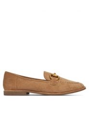 DeeZee Loafersy 1-141-1 Brązowy. Brązowe mokasyny damskie DeeZee, z materiału. Za 119.99 zł.