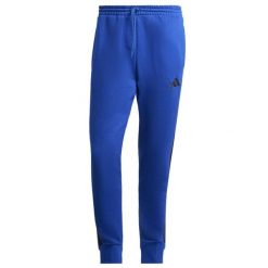 Spodnie do biegania adidas Essentials 3-Stripes Fleece. Czarne spodnie sportowe męskie Adidas, l, bez wzorów, z bawełny, do biegania. Za 219.50 zł.