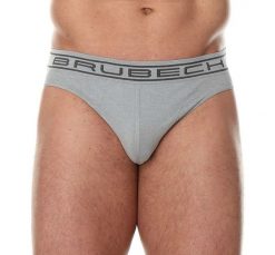 Brubeck Slipy męskie Comfort Cotton szare r. L (BE00290A). Szare bokserki męskie Brubeck, l, bez wzorów. Za 57.98 zł.